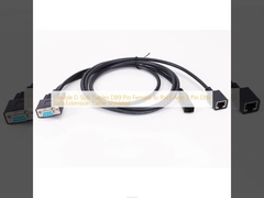 كابلات مرنة D SUB DB9 دبوس إناث إلى RJ45 و 3 دبوس DIN جاك كابل التمديد المحمي