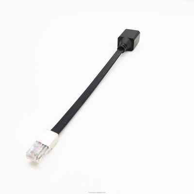 كابل إيثيرنت لشبكة CAT6 المسطح للمنزل Rj45 الذكر إلى الإناث